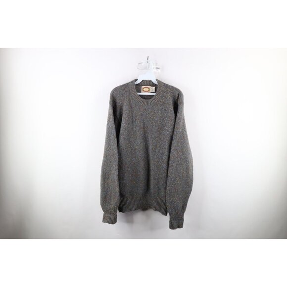 Vtg 80s Banana Republic Safari Mens Large Rainbow Wool Blend Knit Sweater USA